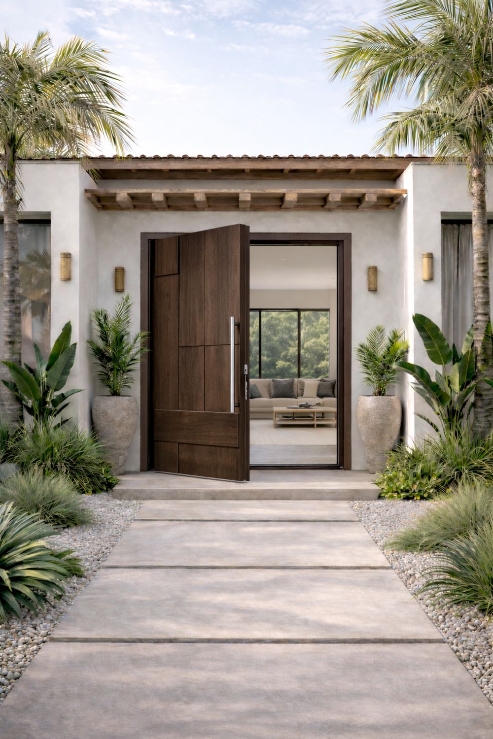 DISEÑO 550 PIVOTANTE - IROKO TINTE GRIS C40 - BLOCK 2700 mm x 1450 mm