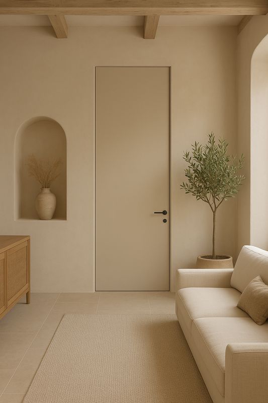 PUERTA ENRASADA -- DISEÑO "MURILLO" -- LACADA ARGILA