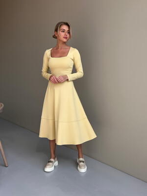 Платье «Grace New» midi лимон