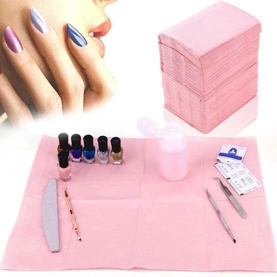 Nail Table Protection Mats- 20 pack PINK