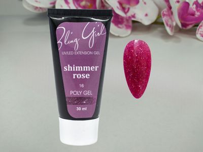 Bling Girl Polygel 30ml - 16 Shimmer Rose