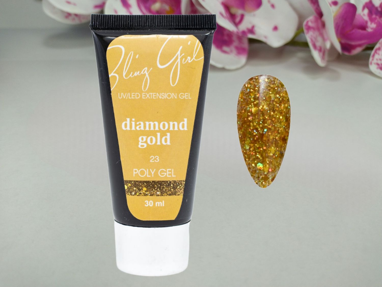 Bling Girl Polygel 30ml - 23 Diamond Gold