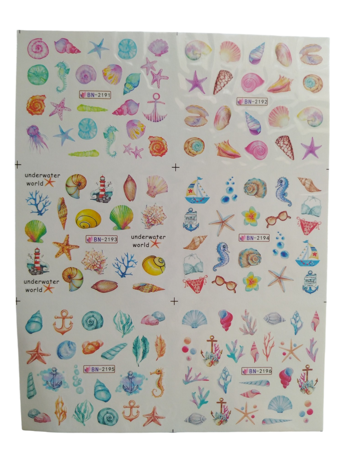 Water decals (BN-2191 to BN-2196)