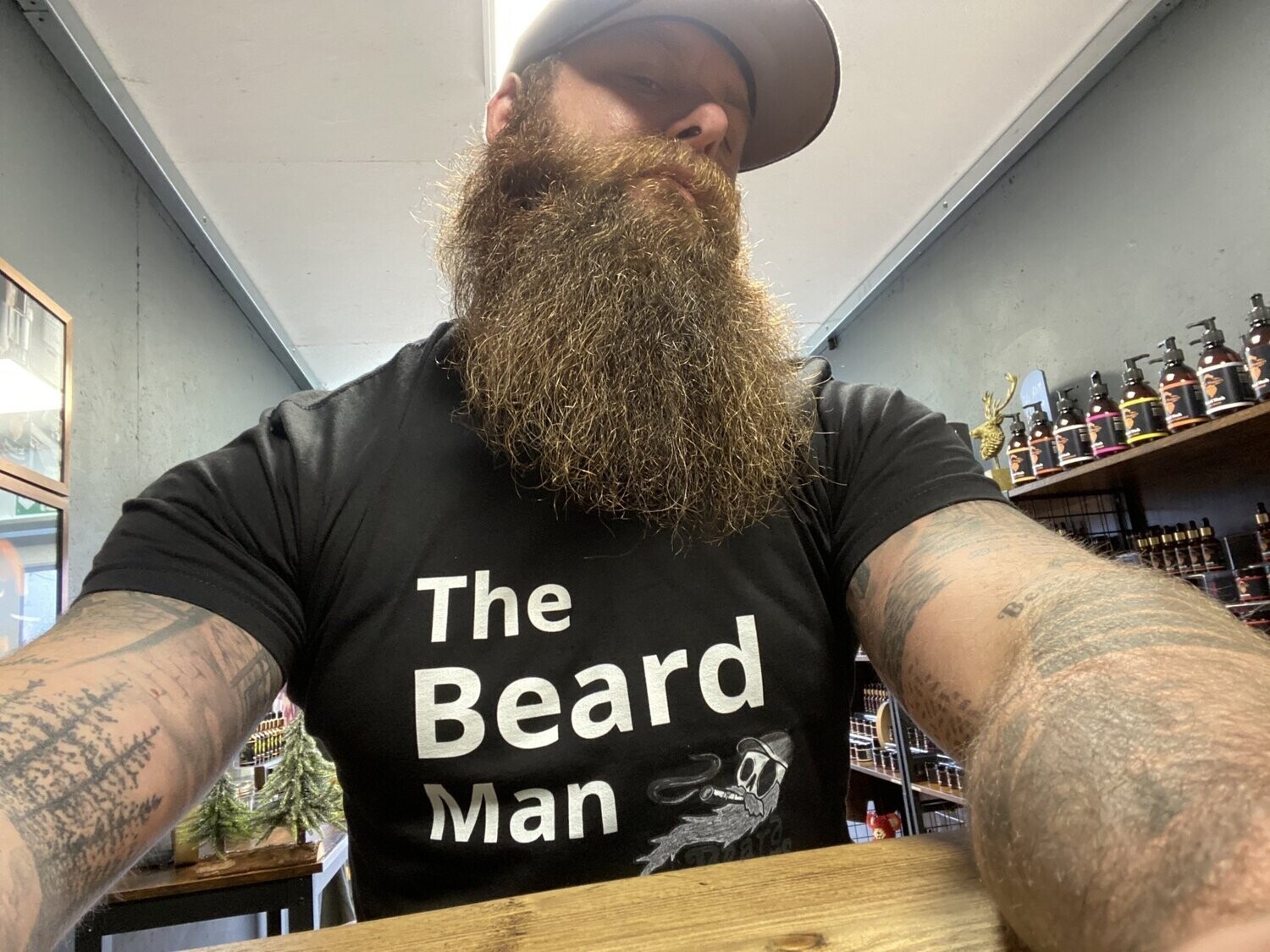 The Beard Man Tees, Colours: Black