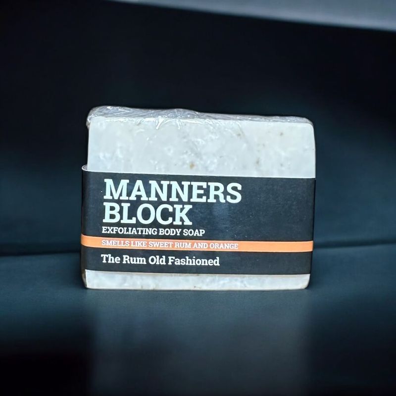 Manners Block Body Soap The Rum Old Fashioned 4oz