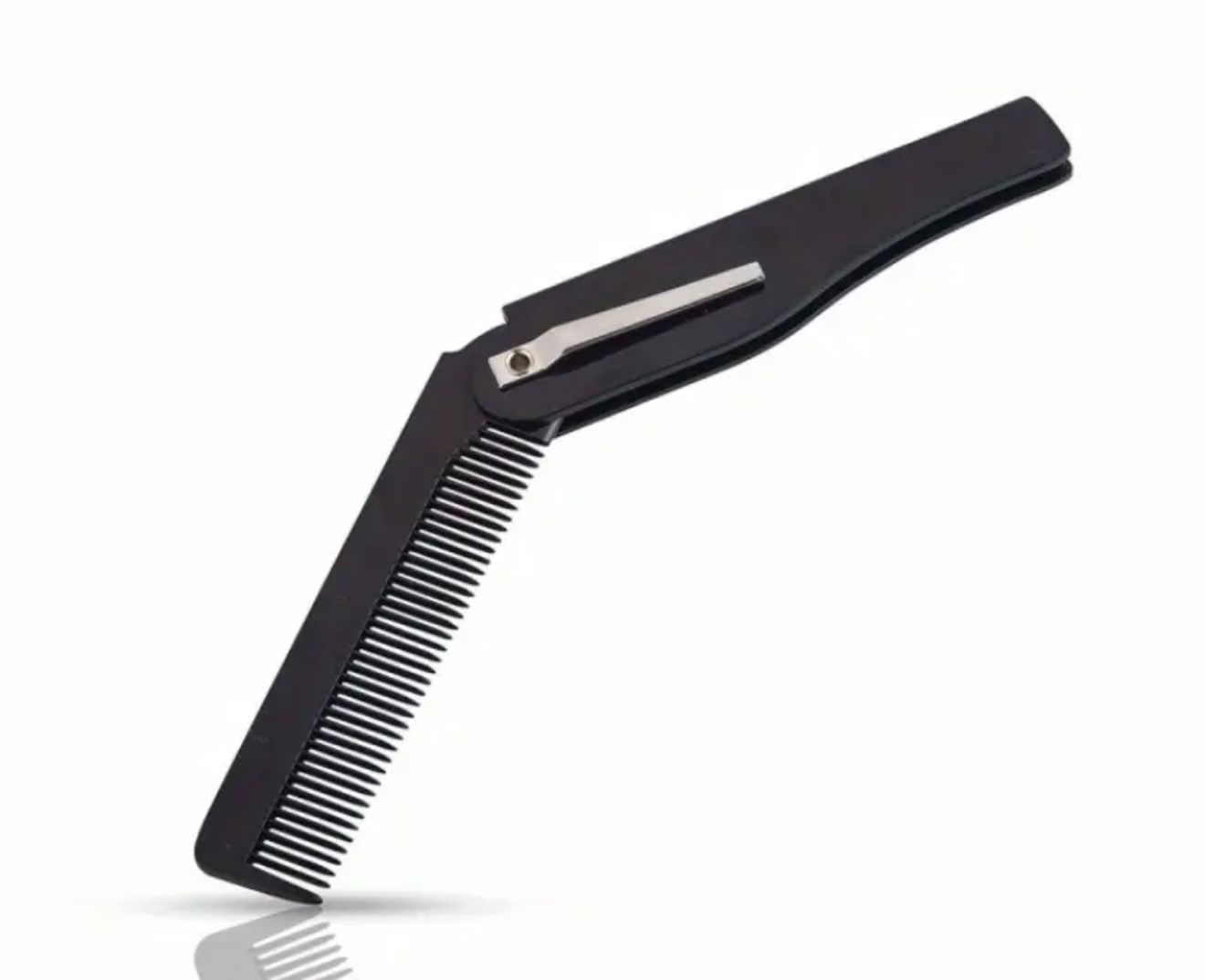 Folding Pocket Combs Black & Silver