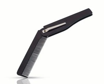Folding Pocket Combs Black & Silver Folding Pocket Combs Black & Silver