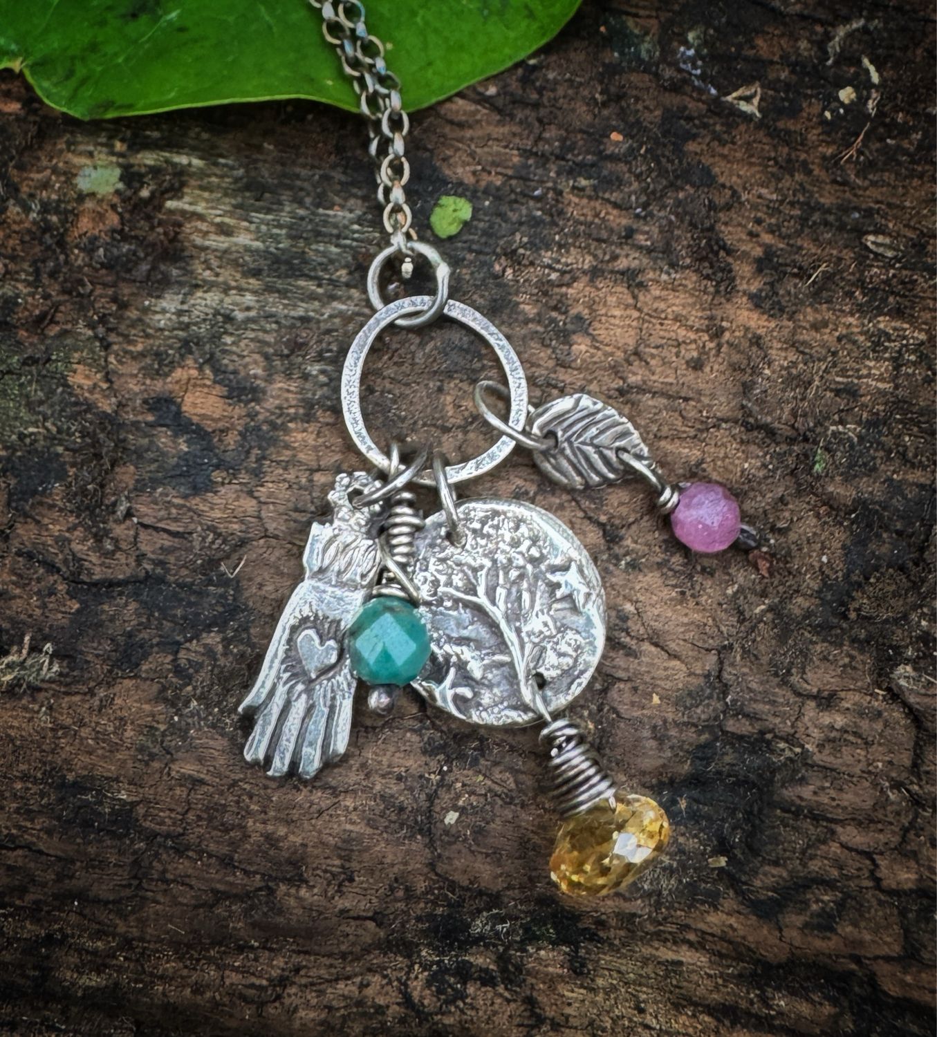 Tiny Yarrow Totem Pendant