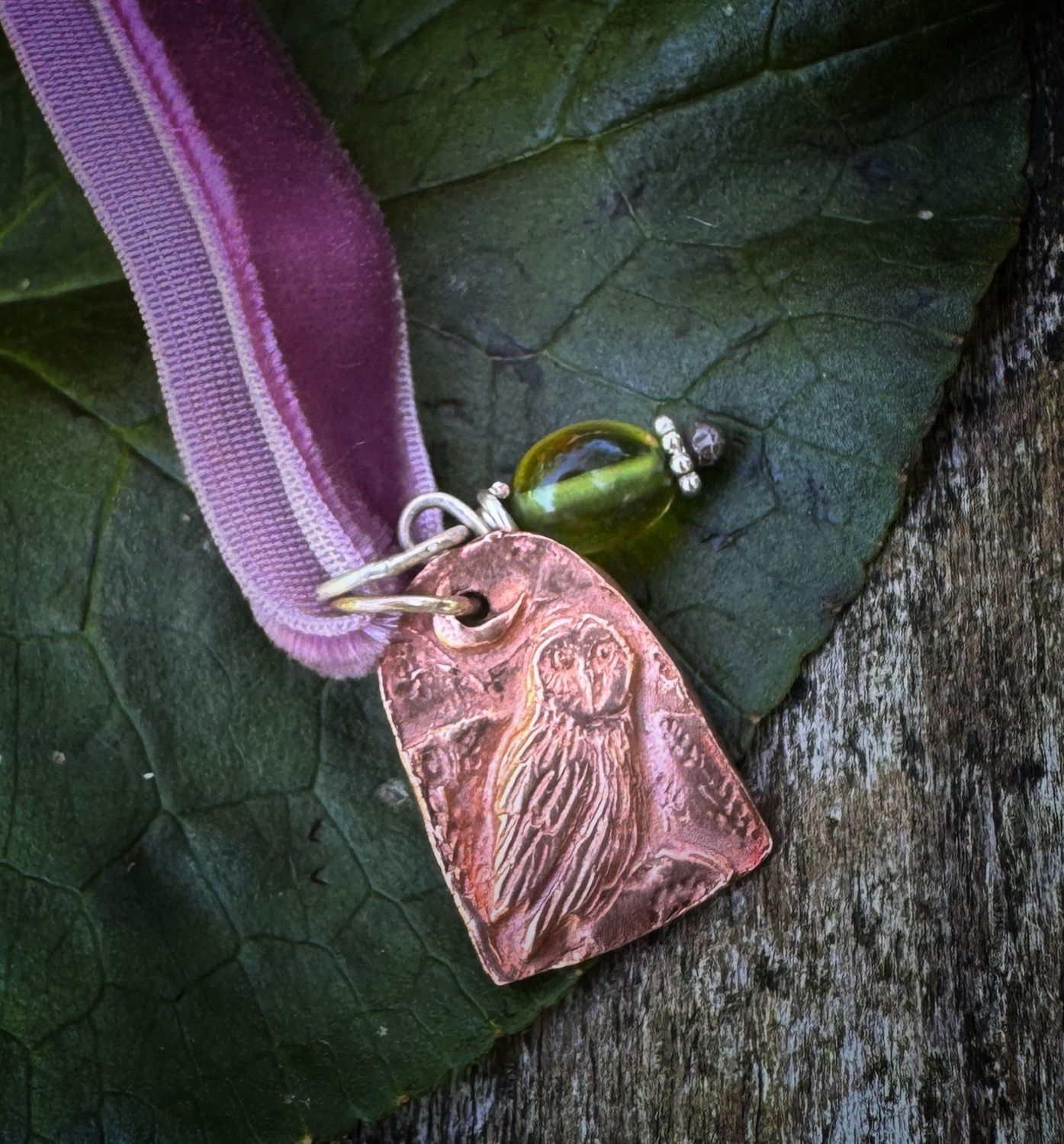Owl bracelet in copper
