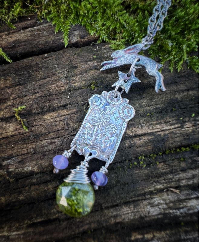 Hare And Dandelion Herbalist Pendant