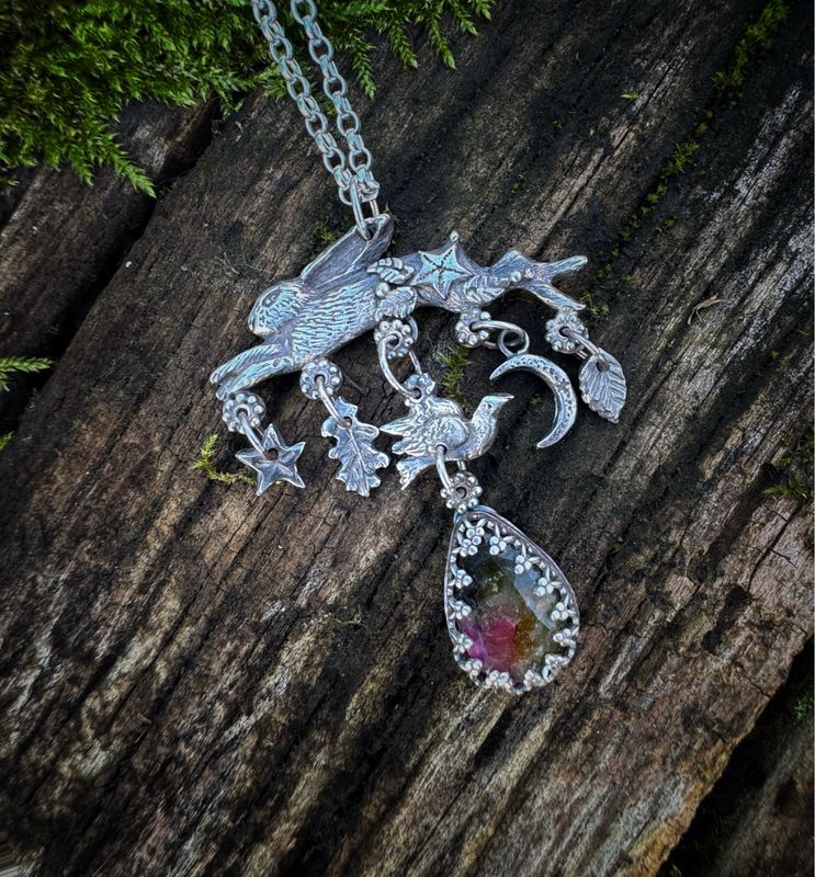 Hare Witch Milagros pendant