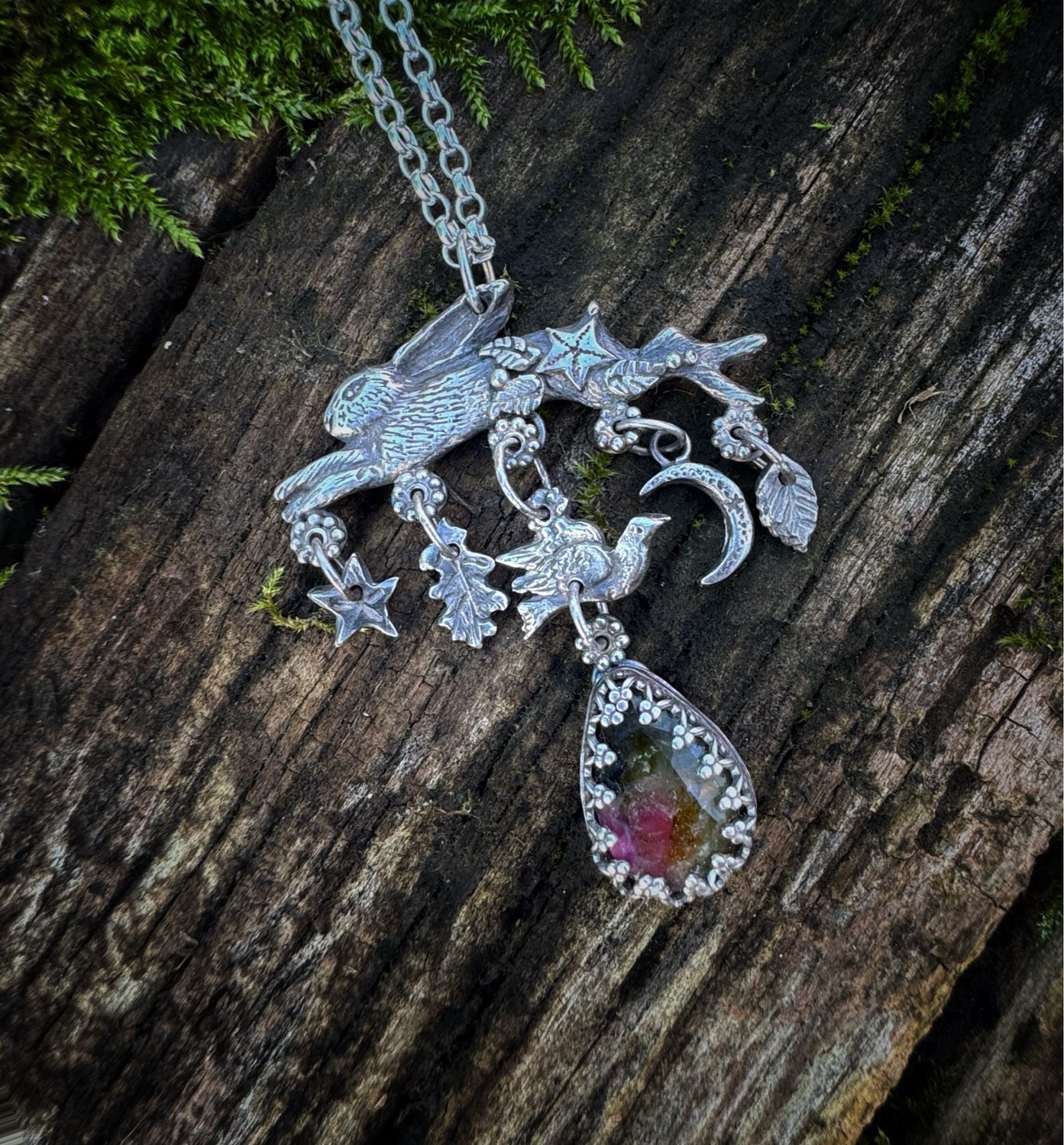 Hare Witch Milagros pendant