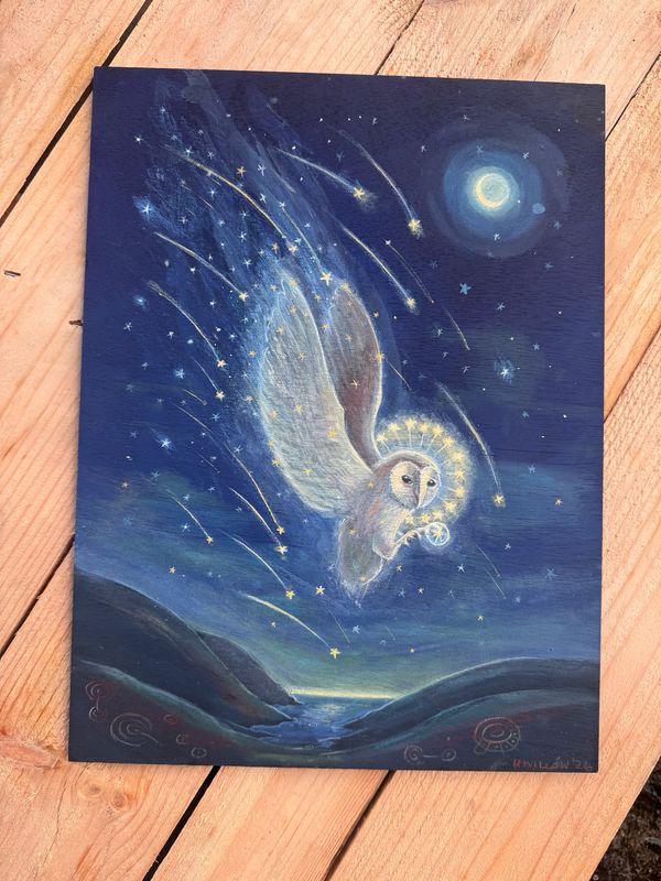 Magical Owl Painting