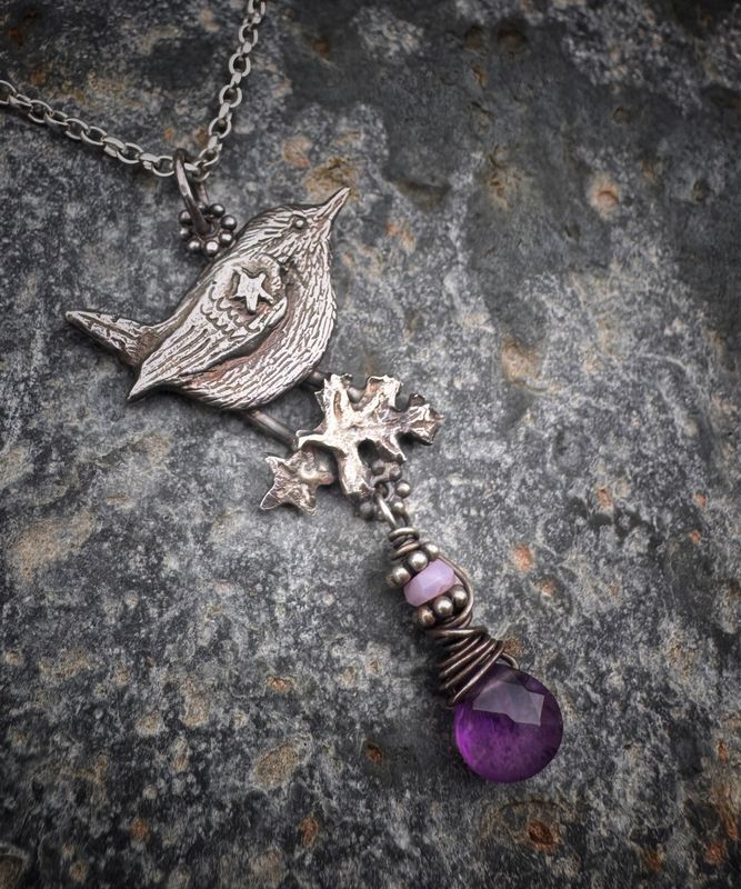 Hedgerow Wren Pendant On Silver Chain