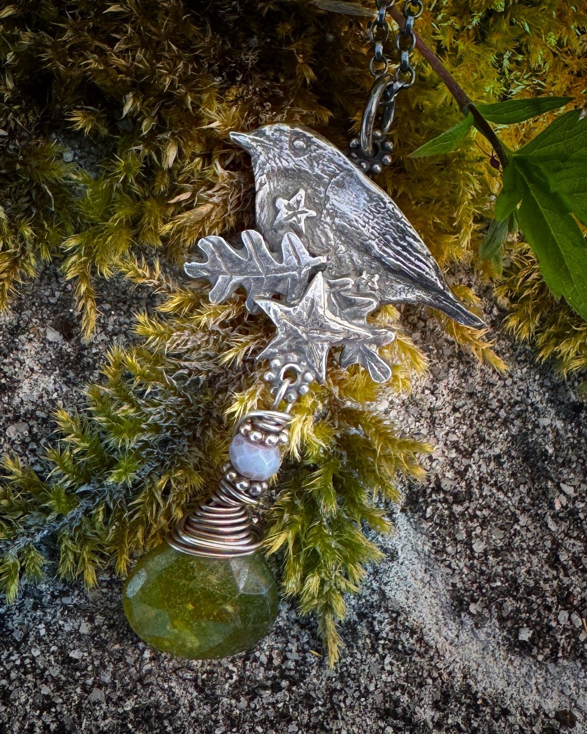 Hedgerow Robin Pendant On Silver Chain