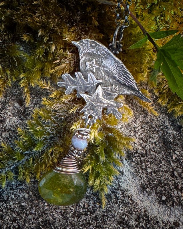 Hedgerow Robin Pendant On Silver Chain