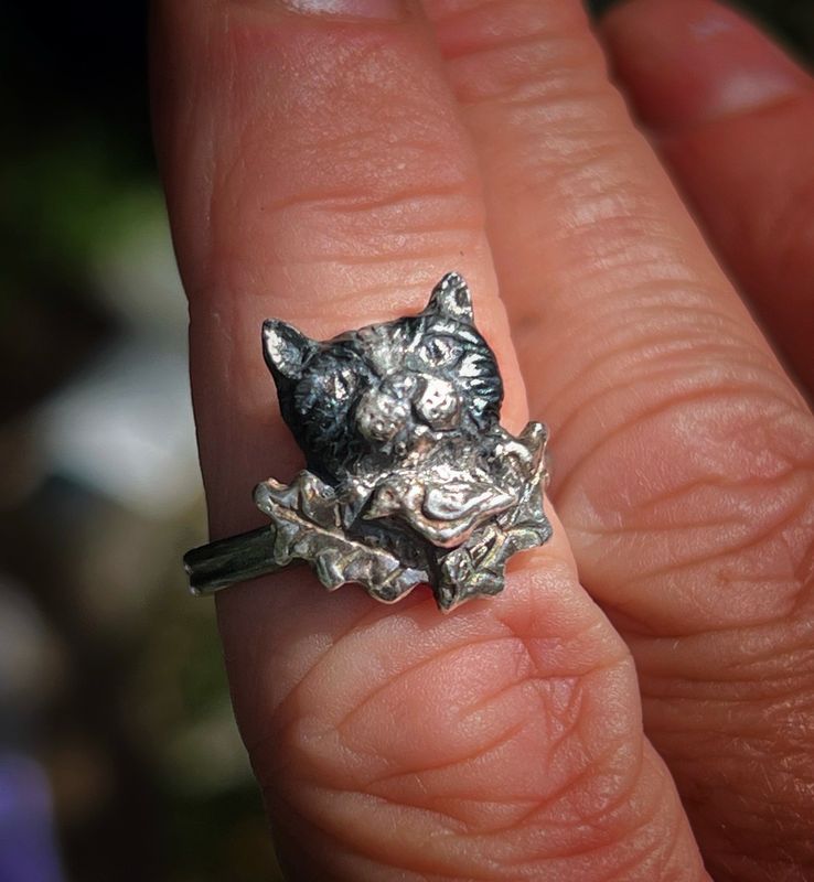 Cat Ring *made To Order In Your Own Size *