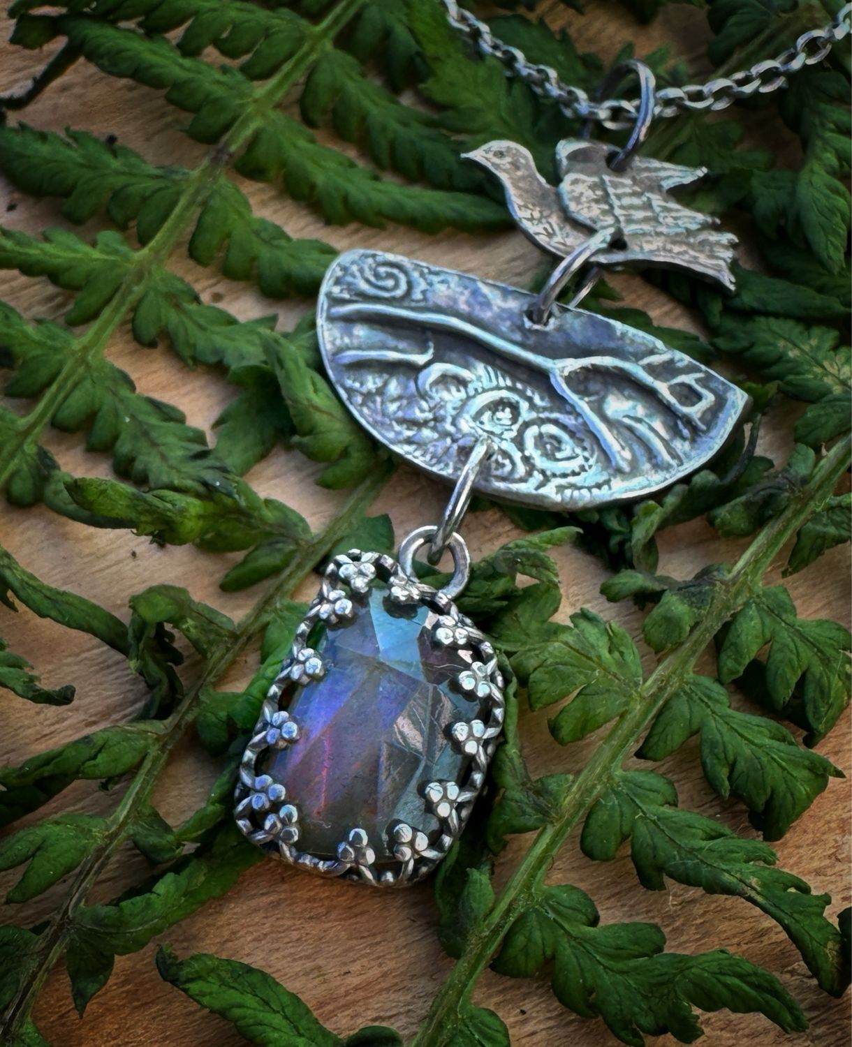 Uffington Horse And Dove Pendant