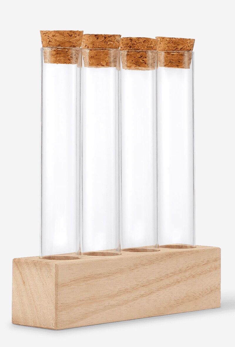 Coffee Jars - Set Of 4 With Wooden Stand