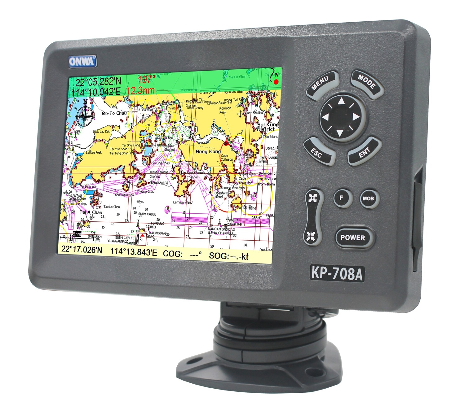 ONWA KP-708A AIS Class B Transponder + Chart Plotter Kartenplotter