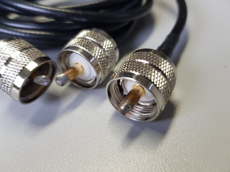 Antennenkabel RG58 Meterware mit 2 PL259 Steckern