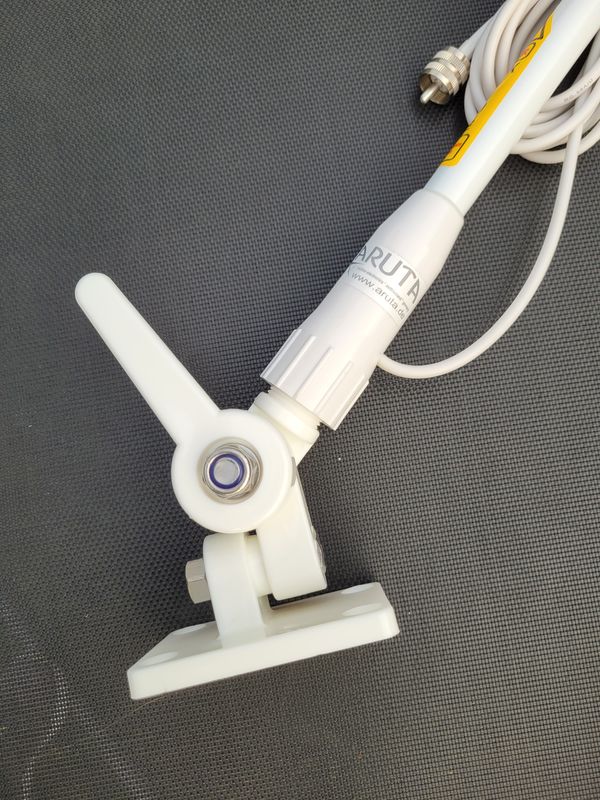 Antennenhalterung FLACH für GPS oder UKW/VHF Antennen mit 1 Zoll Gewinde