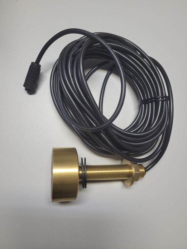 Transducer Geber Tiefe &amp; Temperatur, DepthTemp, Bronze D21mm ATD25BT 50/200kHz, 600W für ONWA Fishfinder