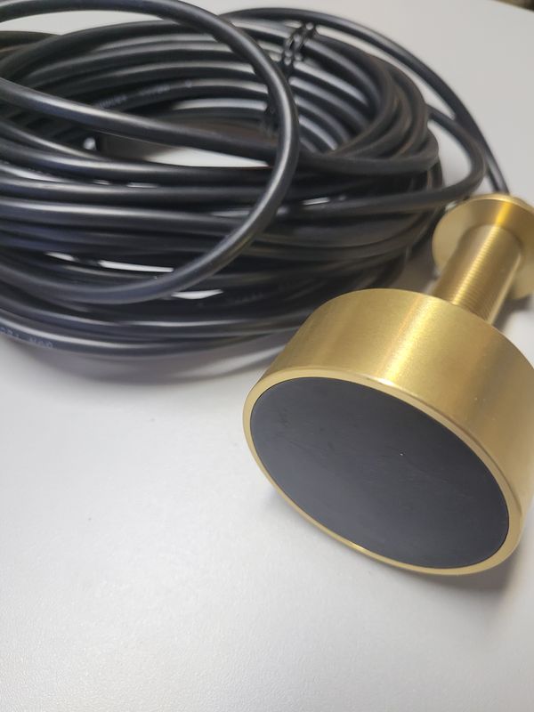 Transducer Geber Tiefe &amp; Temperatur, DepthTemp, Bronze D21mm ATD25BT 50/200kHz, 600W für ONWA Fishfinder