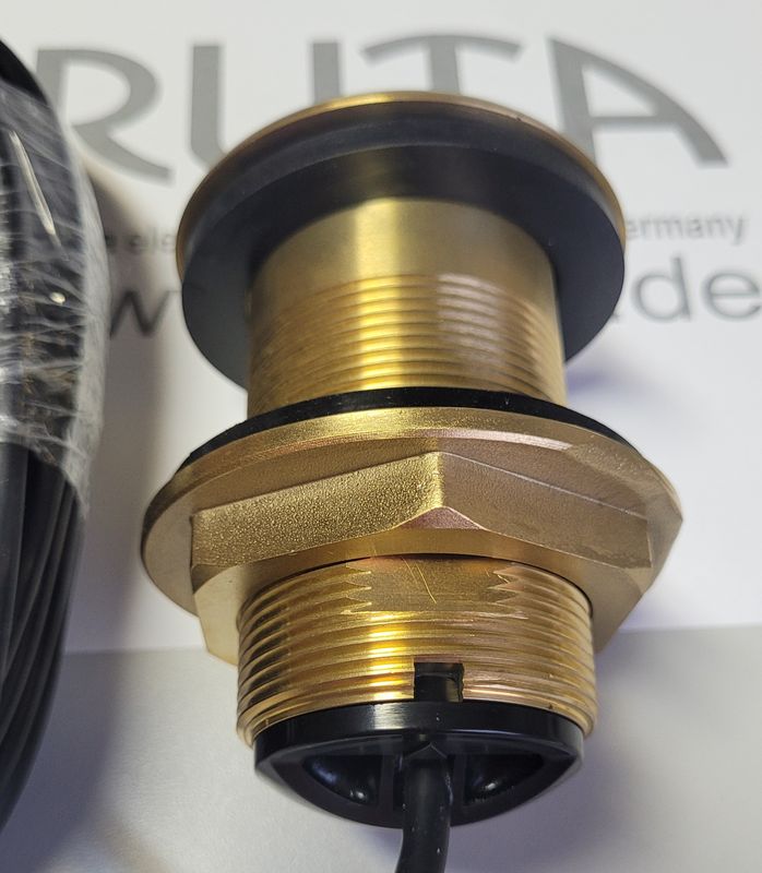Transducer Geber Tiefe &amp; Temperatur, DepthTemp, Bronze D51mm ATD23BT 50/200kHz, 600W für ONWA Fishfinder