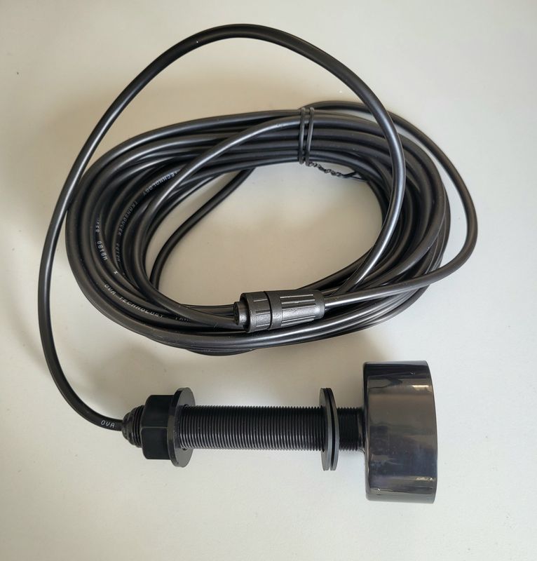 Transducer Geber Tiefe &amp; Temperatur, DepthTemp, Kunststoff D22mm ATD25PT 50/200kHz, 600W für ONWA Fishfinder