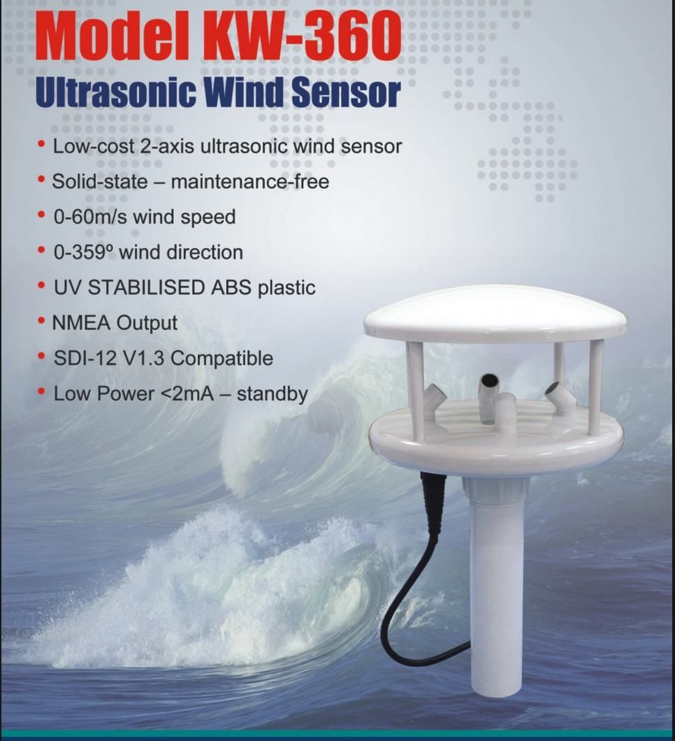 Ultraschall Wind Geber Anemometer Ultrasonic wind sensor KW360 NMEA0183