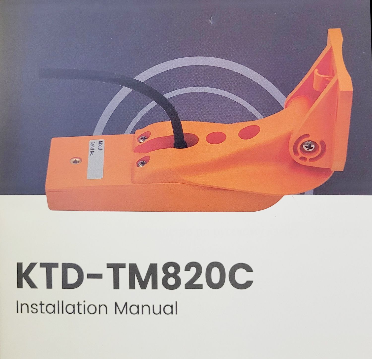 Transducer CHIRP Heck Montage plastik Transom Mounting Geber Tiefe &amp; Temperatur, DepthTemp, Kunststoff  83/200kHz 445/800kHz, 600W für ONWA Fishfinder KTD-TM820C
