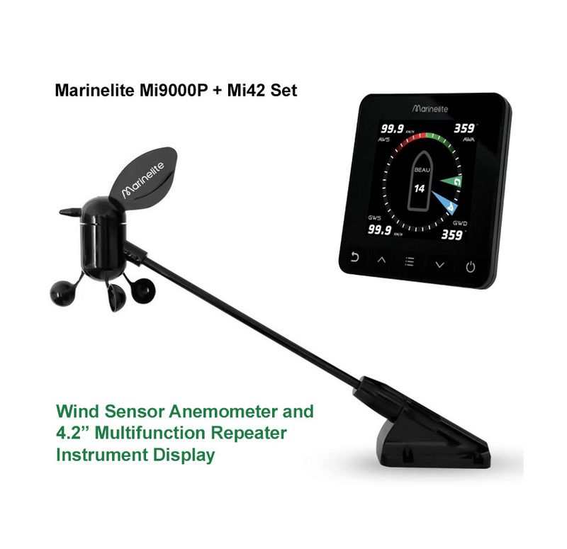 Wind Geber Sensor Anemometer Marinelite Mi9000P-42 mit 4.2" Instrument Display