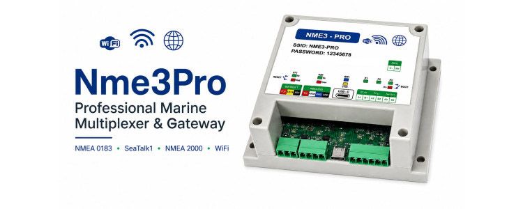 Nme3Pro Gateway – NMEA 2000 / SeaTalk1 / NMEA 0183 Multiplexer Nme3Pro Gateway – NMEA 2000 / SeaTalk1 / NMEA 0183 Multiplexer