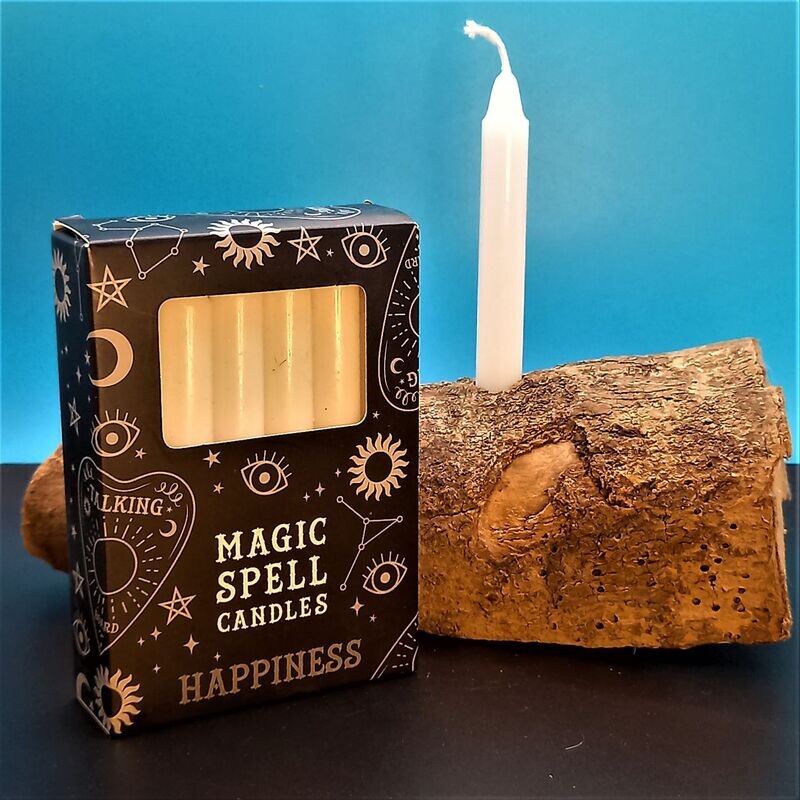 White Spell Candles for Happiness