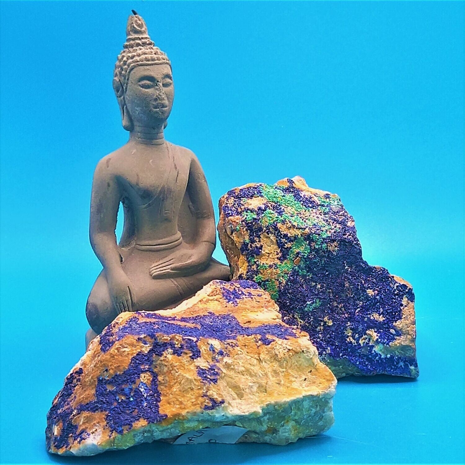 Large Azuztulite and Malacite