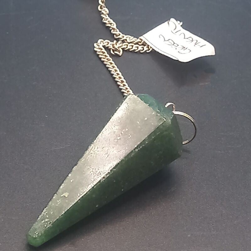 Green Aventurine Faceted Pendulum