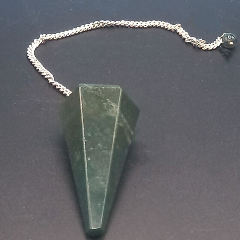 Bloodstone Faceted Pendulum