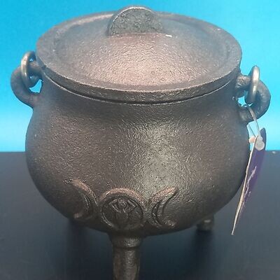 7cm  Cast Iron Cauldron with Triple Moon Design