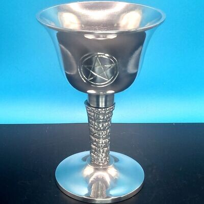 Silver Metal Pentagram Chalice