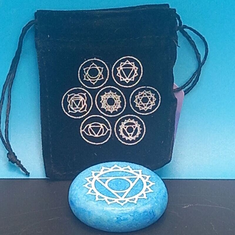 Throat Chakra Meditation Stone