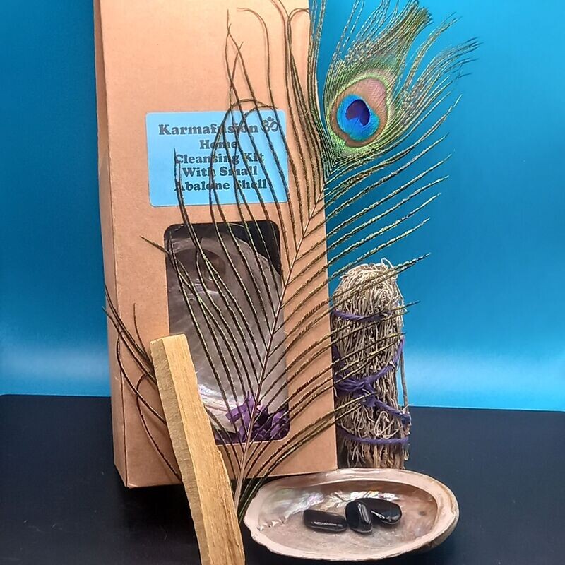 Home Cleansing Kit with Small Abalone Shell