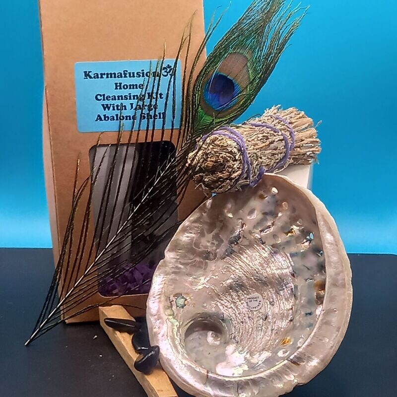Home Cleansing Kit with Large Abalone Shell