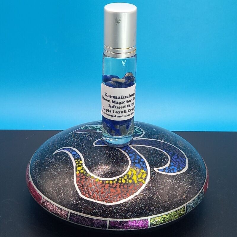 Moon Magic Rollerball for Stress with Lapis Lazuli Crystals