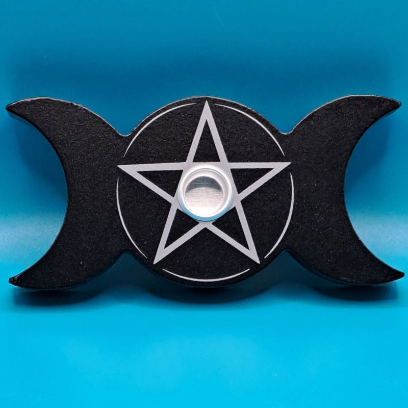 Triple Moon Spell Candle Holder