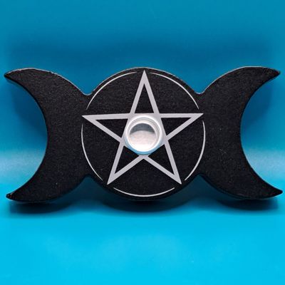 Triple Moon Spell Candle Holder