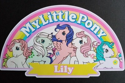 My Little Pony personalized custom sticker  15x9cm DIE CUT