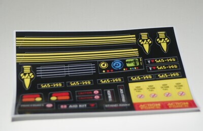 Action Force Panther custom repro replacement sticker sheet DIE CUT