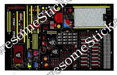 Action Force Roboskull replacement stickers labels decals DIE CUT