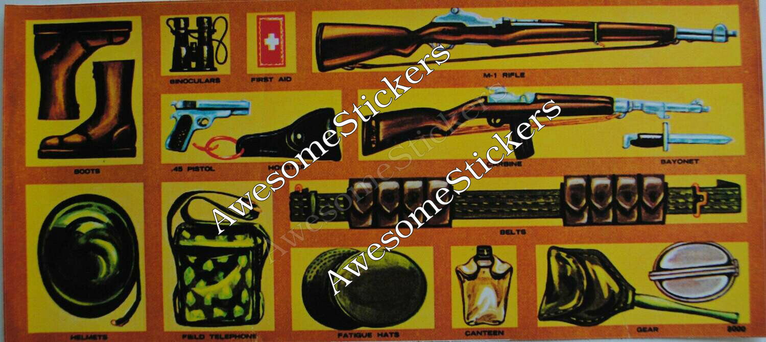 Action Man Kit Locker Box inlay custom repro stickers labels decals DIE CUT